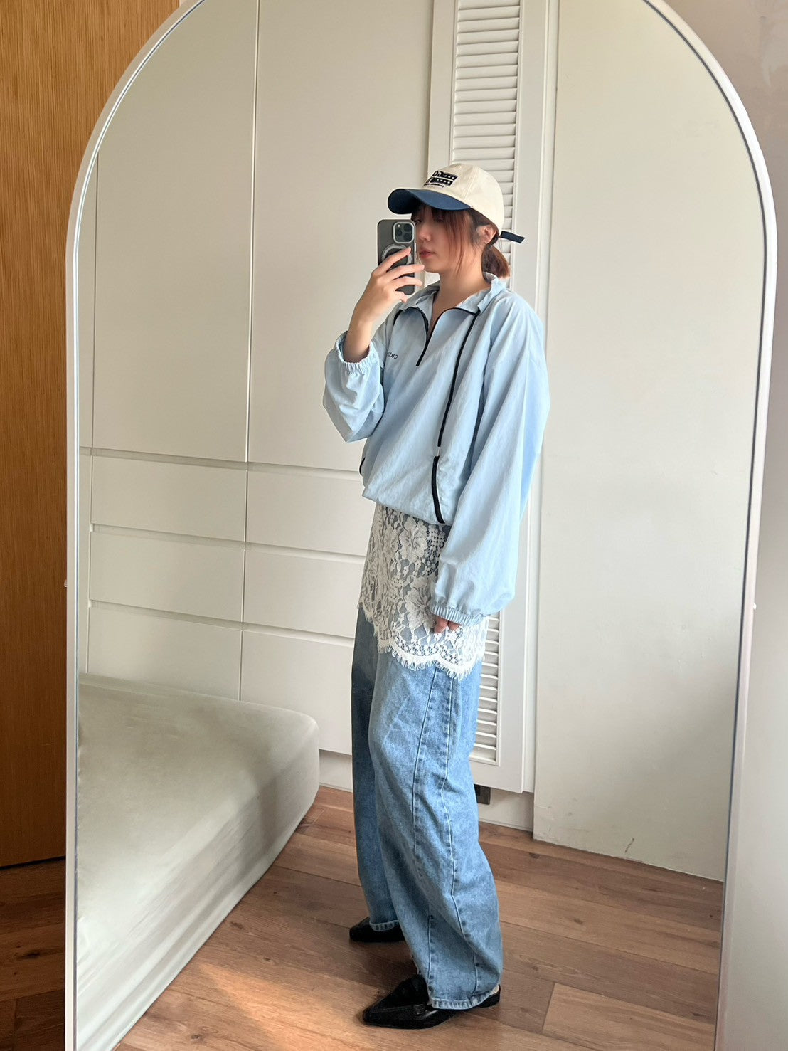 ST4531 降落傘布拉鏈立領上衣