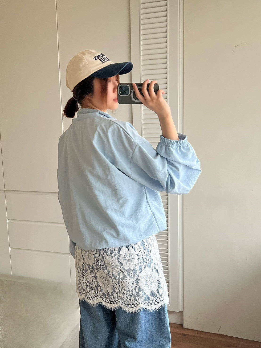 ST4531 降落傘布拉鏈立領上衣