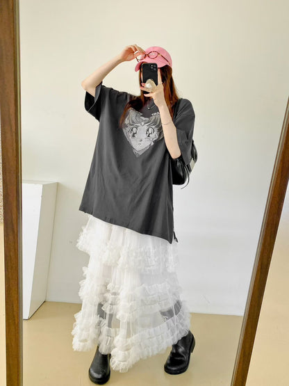 4D204 美少女戰士水洗長版T