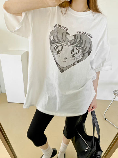 4D204 美少女戰士水洗長版T