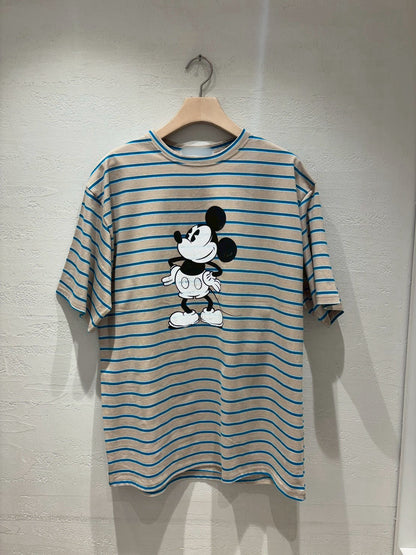 4D214 橫條米奇長版T