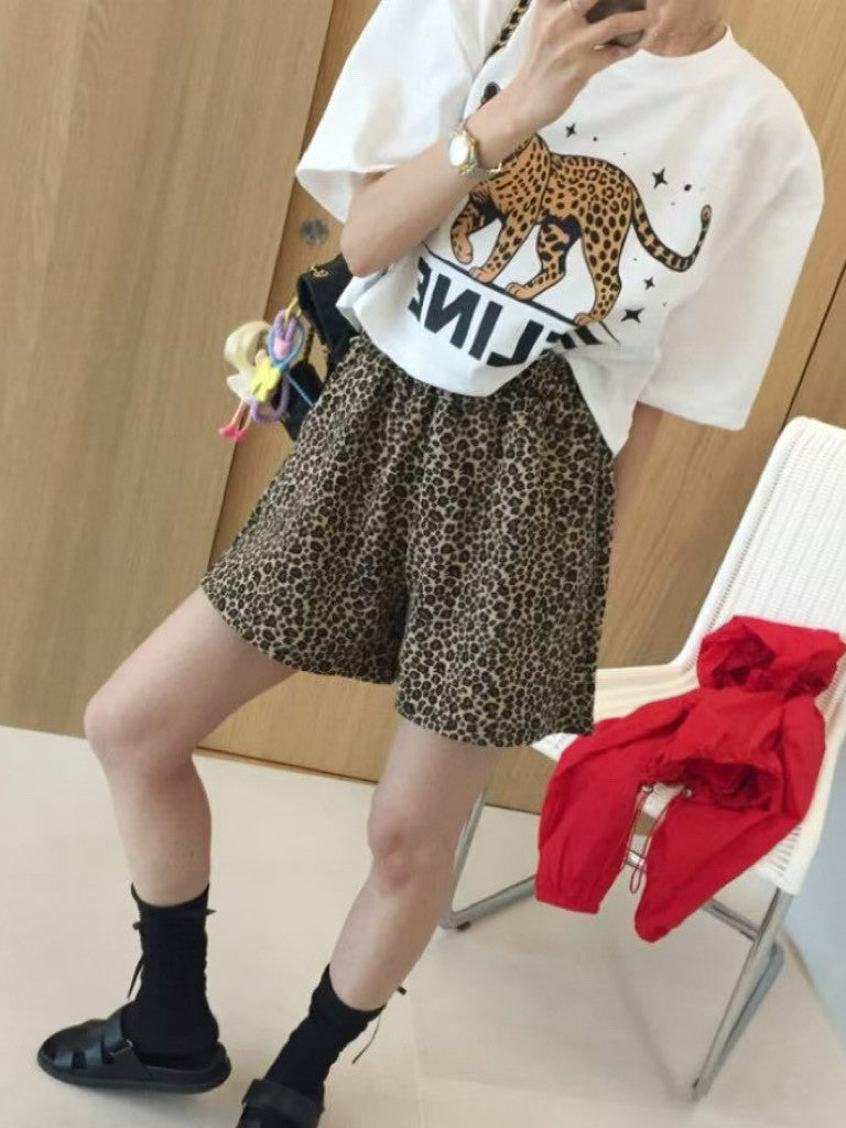 6D118 花豹feline短版T