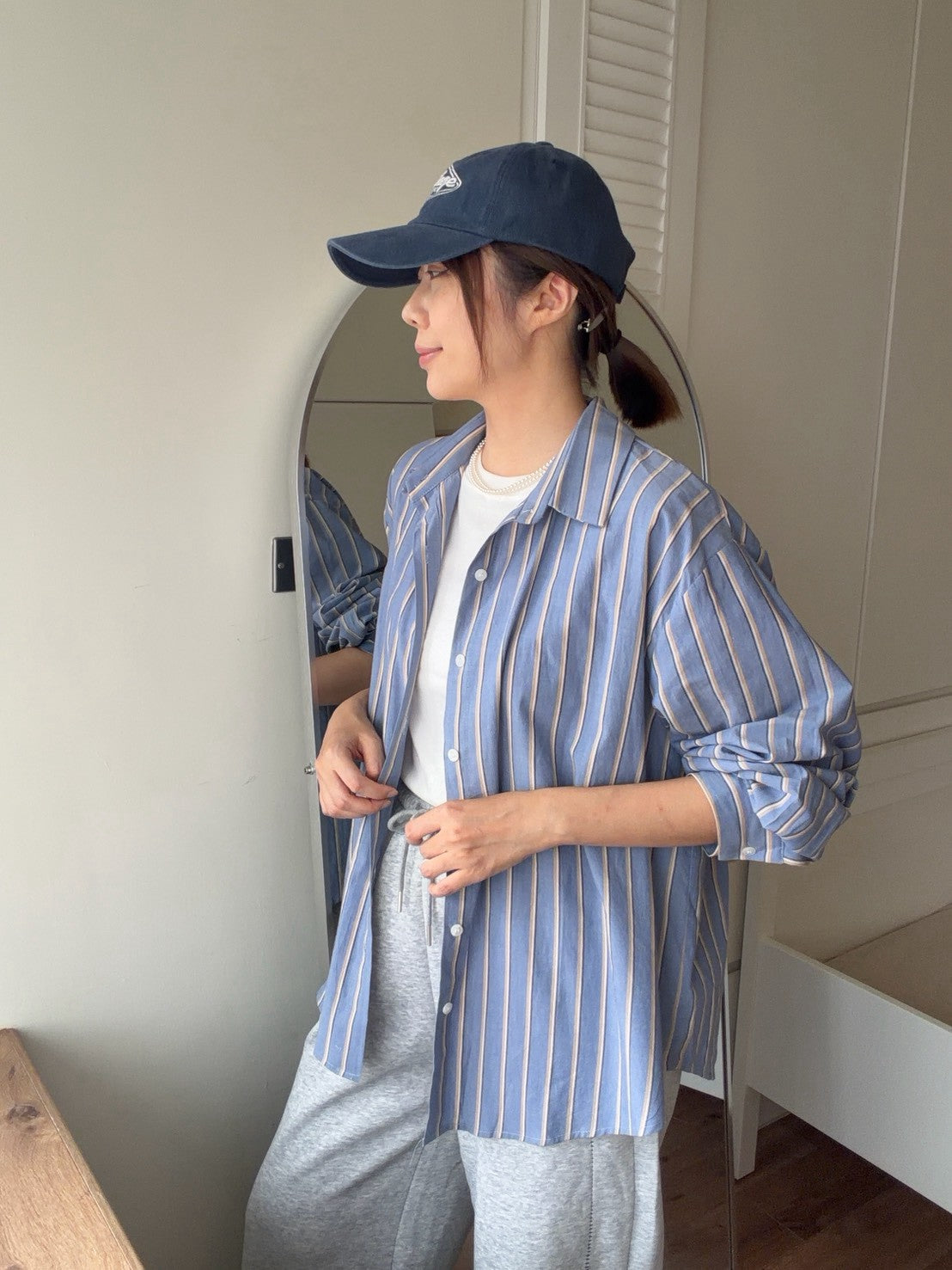 SH903 雙色直條紋襯衫