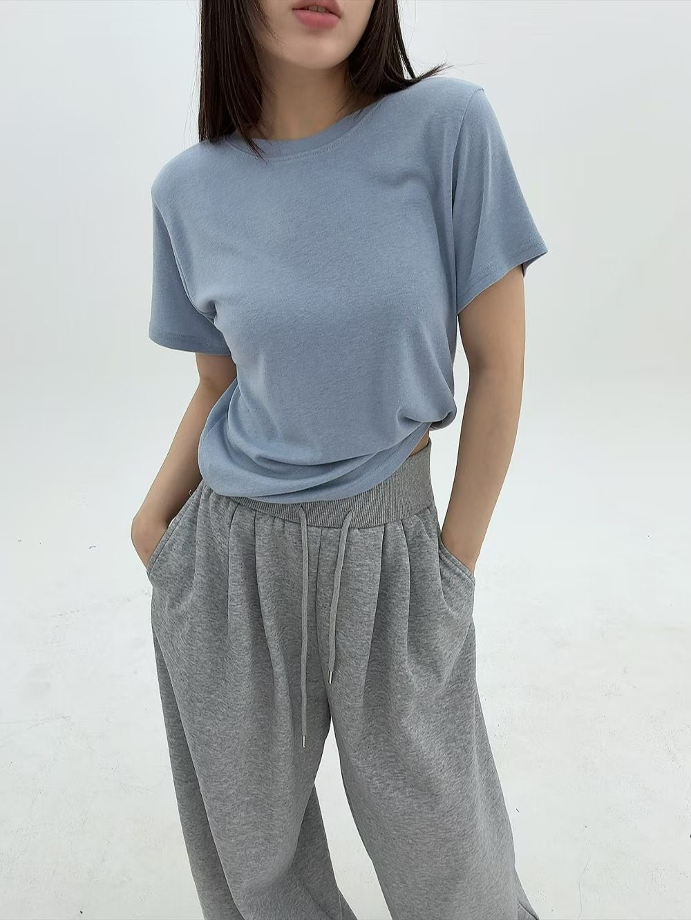 3B203 素色棉短T