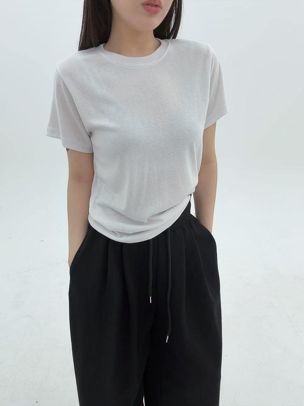 3B203 素色棉短T