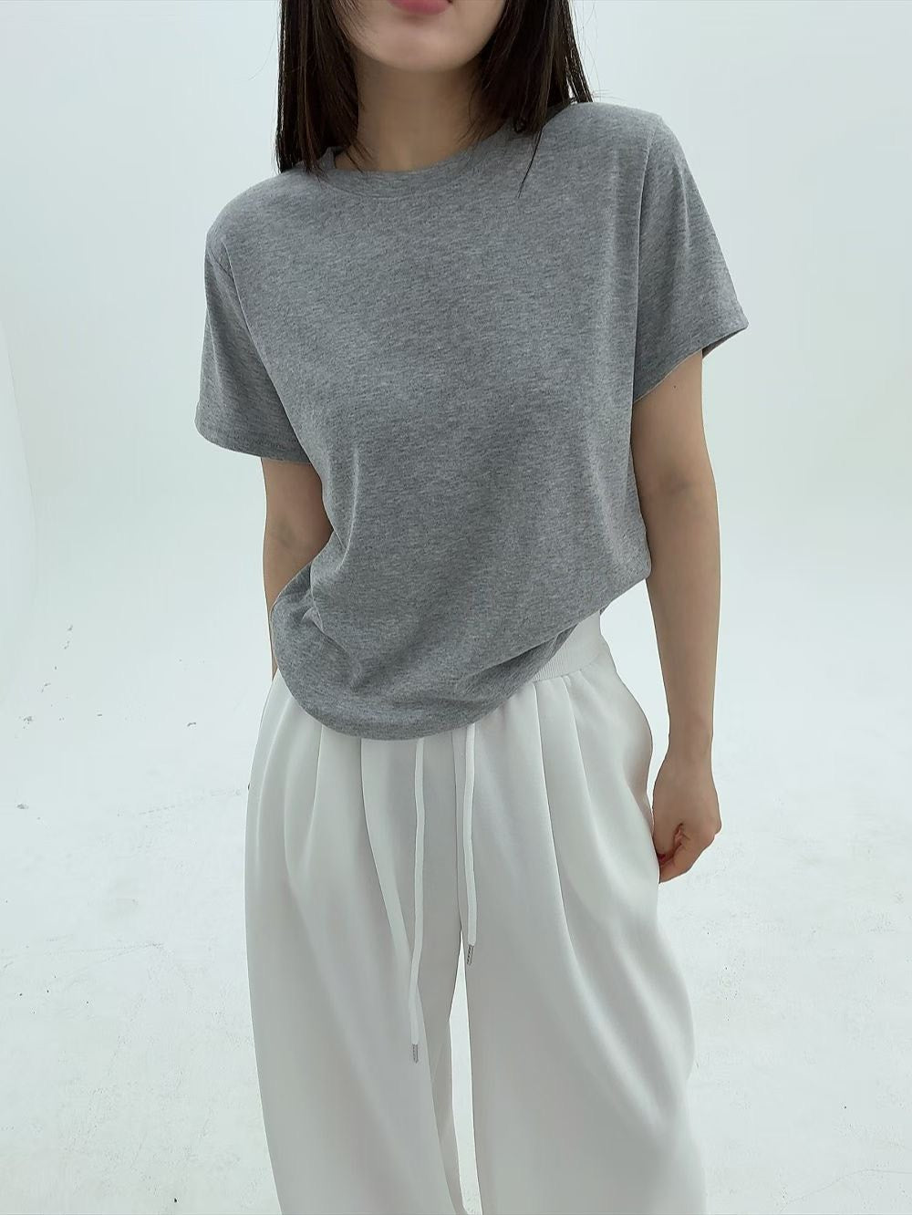 3B203 素色棉短T