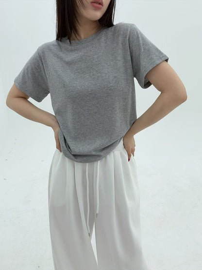 3B203 素色棉短T