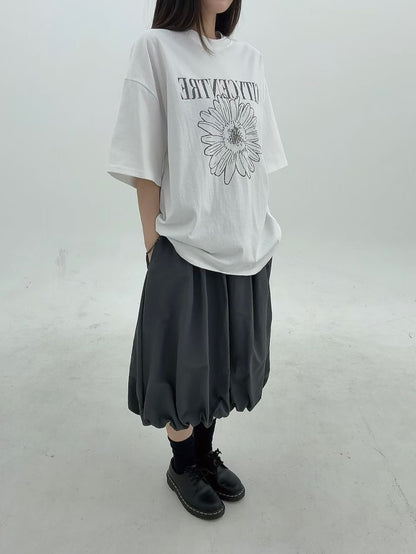 3B219 水洗色小雛菊長版T