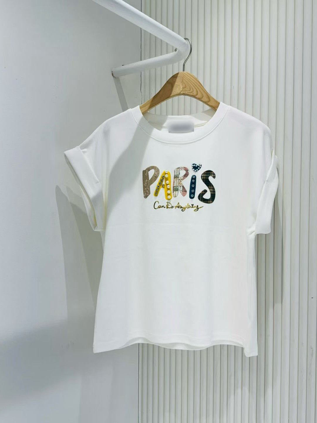 4C112 異材質PARIS精梳棉T