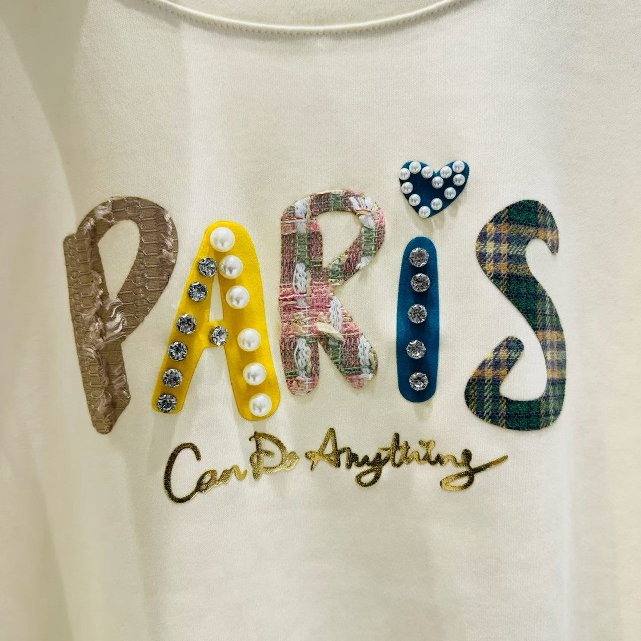 4C112 異材質PARIS精梳棉T
