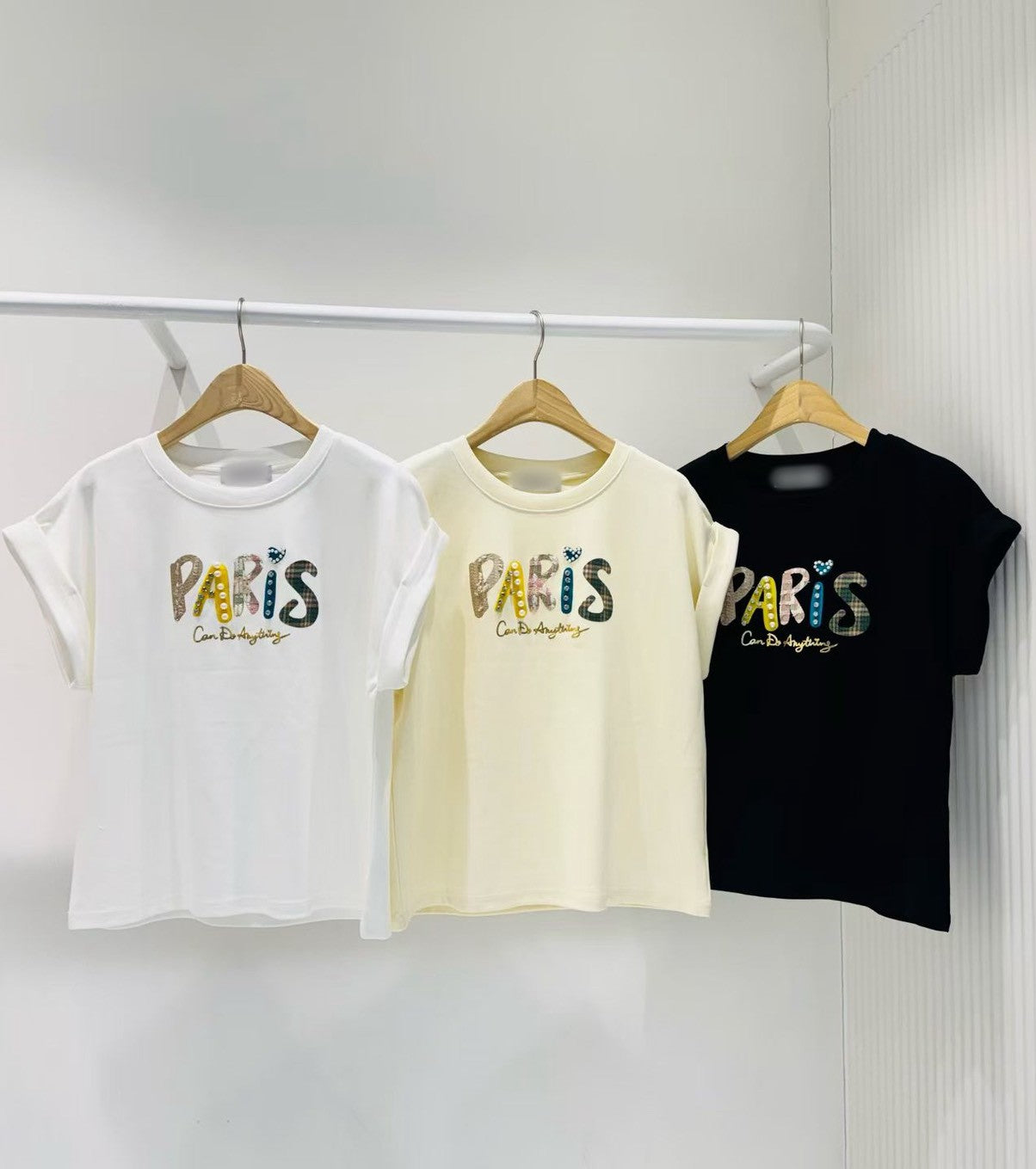 4C112 異材質PARIS精梳棉T