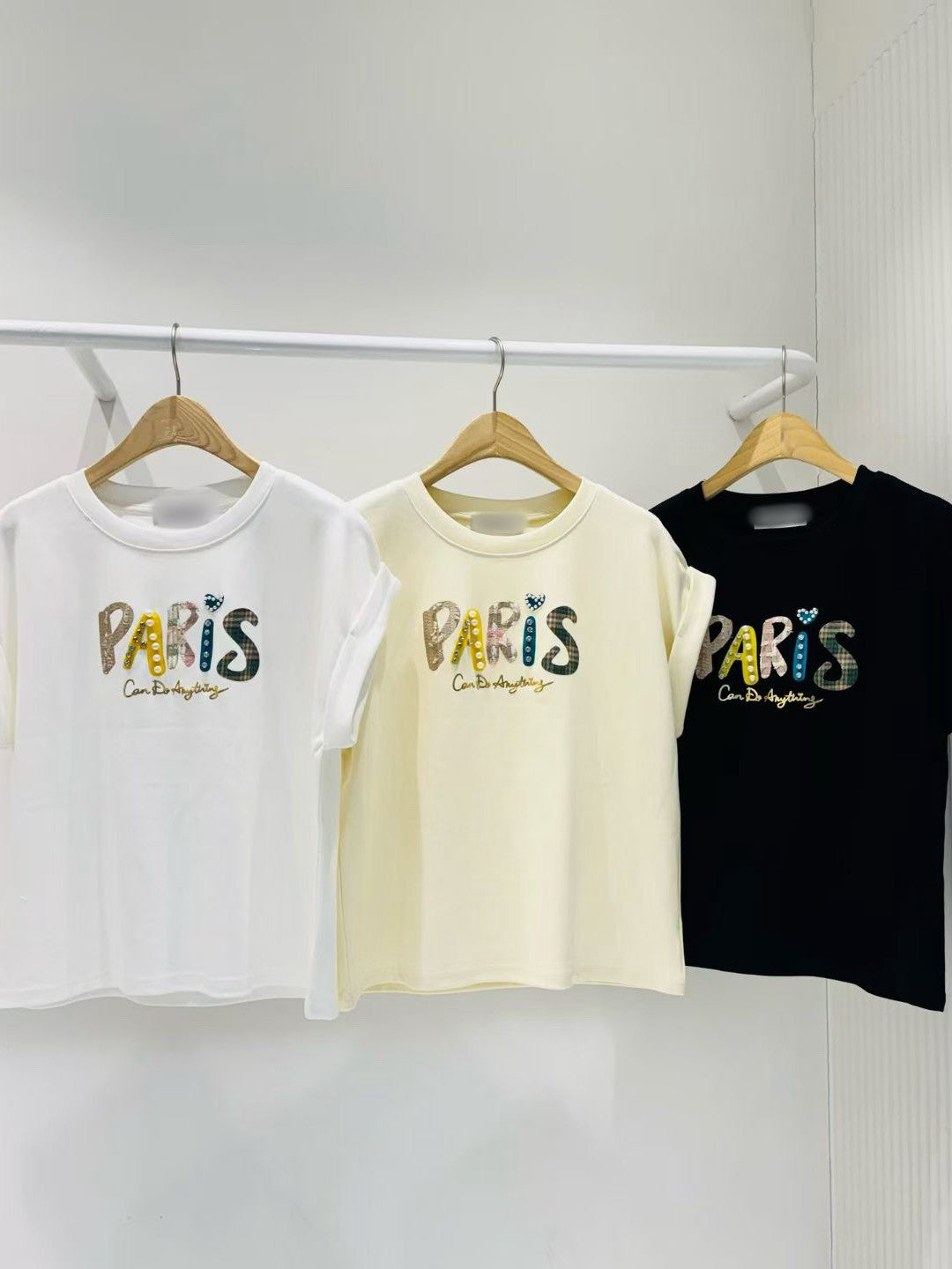4C112 異材質PARIS精梳棉T