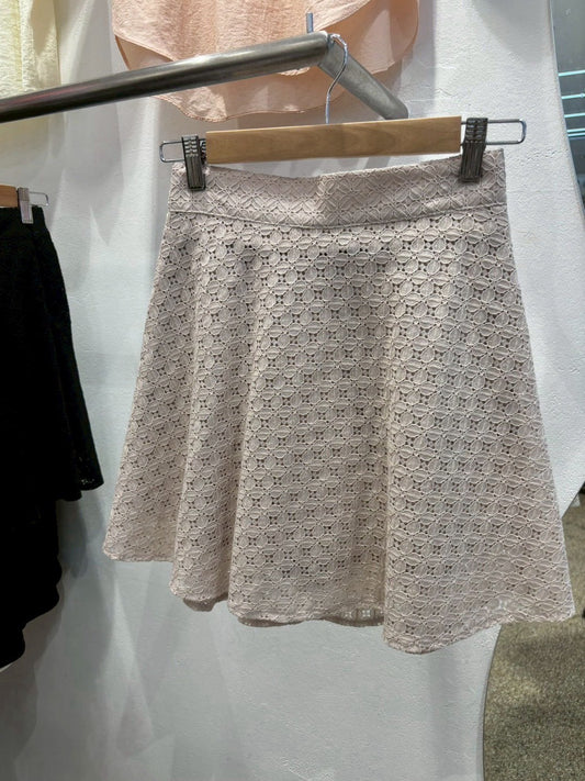 7A206 蕾絲後腰鬆緊傘褲裙