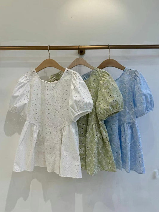 7A213 雕花蕾絲娃娃上衣