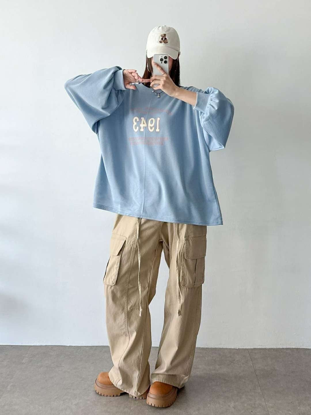 9A203 1943袖縮口寬T