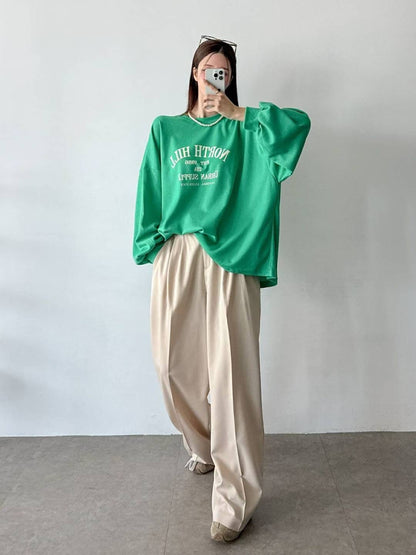 9A202 North hill袖縮口寬T