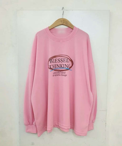 9A201 紅圈字母袖縮口寬T