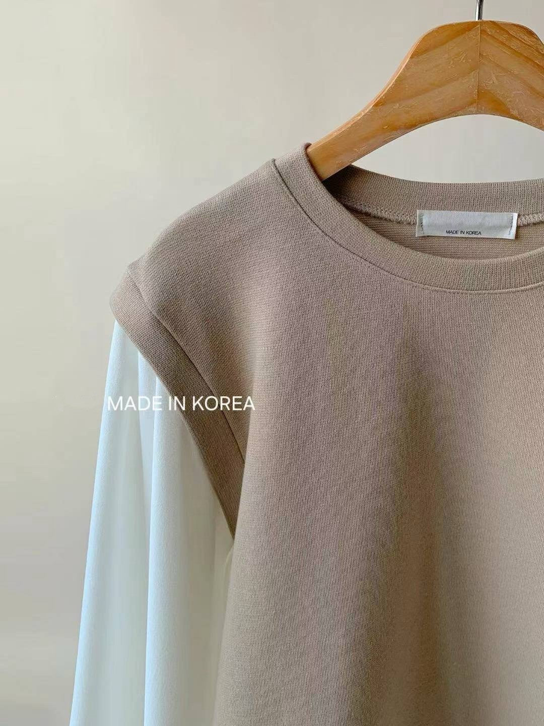 9B109 假兩件襯衫下擺上衣