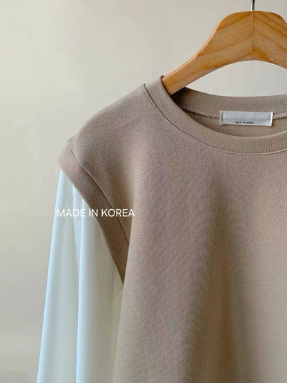 9B109 假兩件襯衫下擺上衣