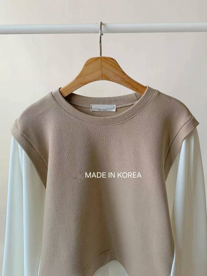 9B109 假兩件襯衫下擺上衣