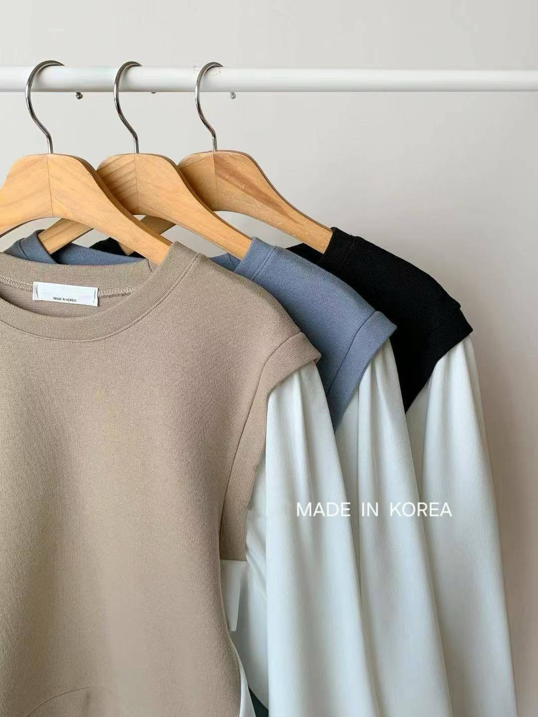 9B109 假兩件襯衫下擺上衣