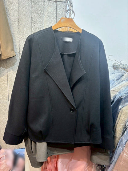 9B105 簡約開襟闊型罩衫