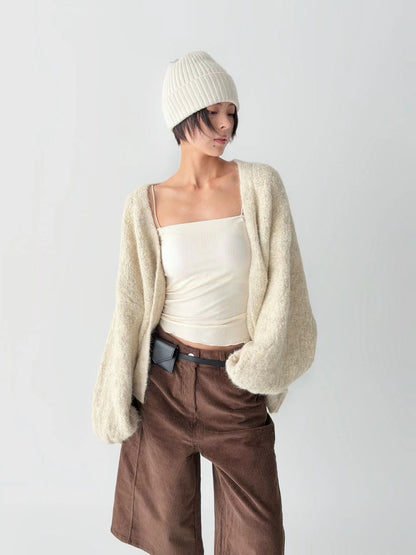 12C301 混色鬆弛感毛料罩衫