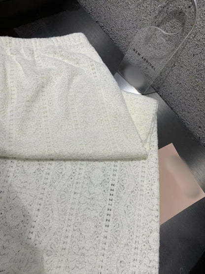 12C302 鬆緊腰蕾絲長裙