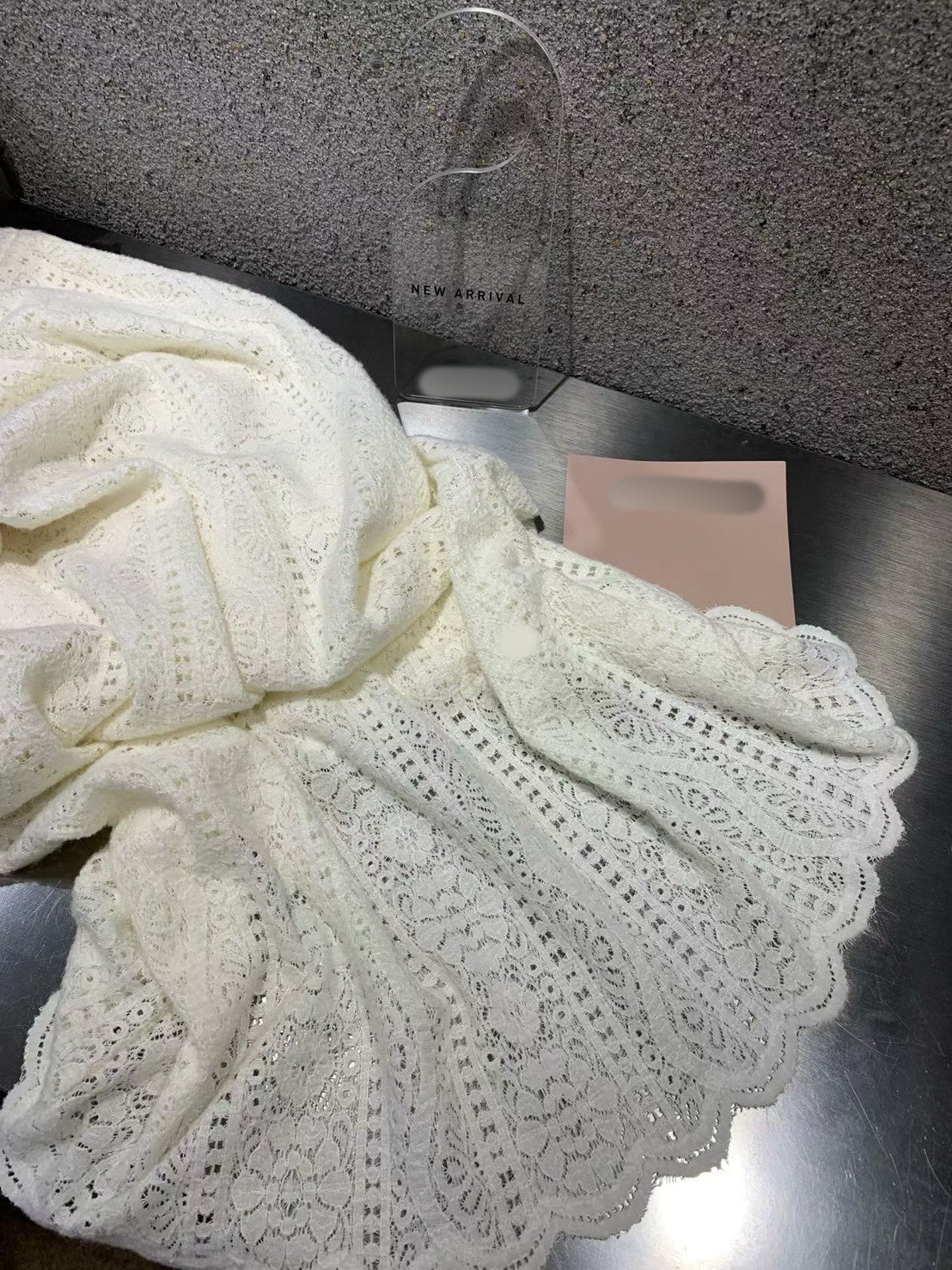 12C302 鬆緊腰蕾絲長裙