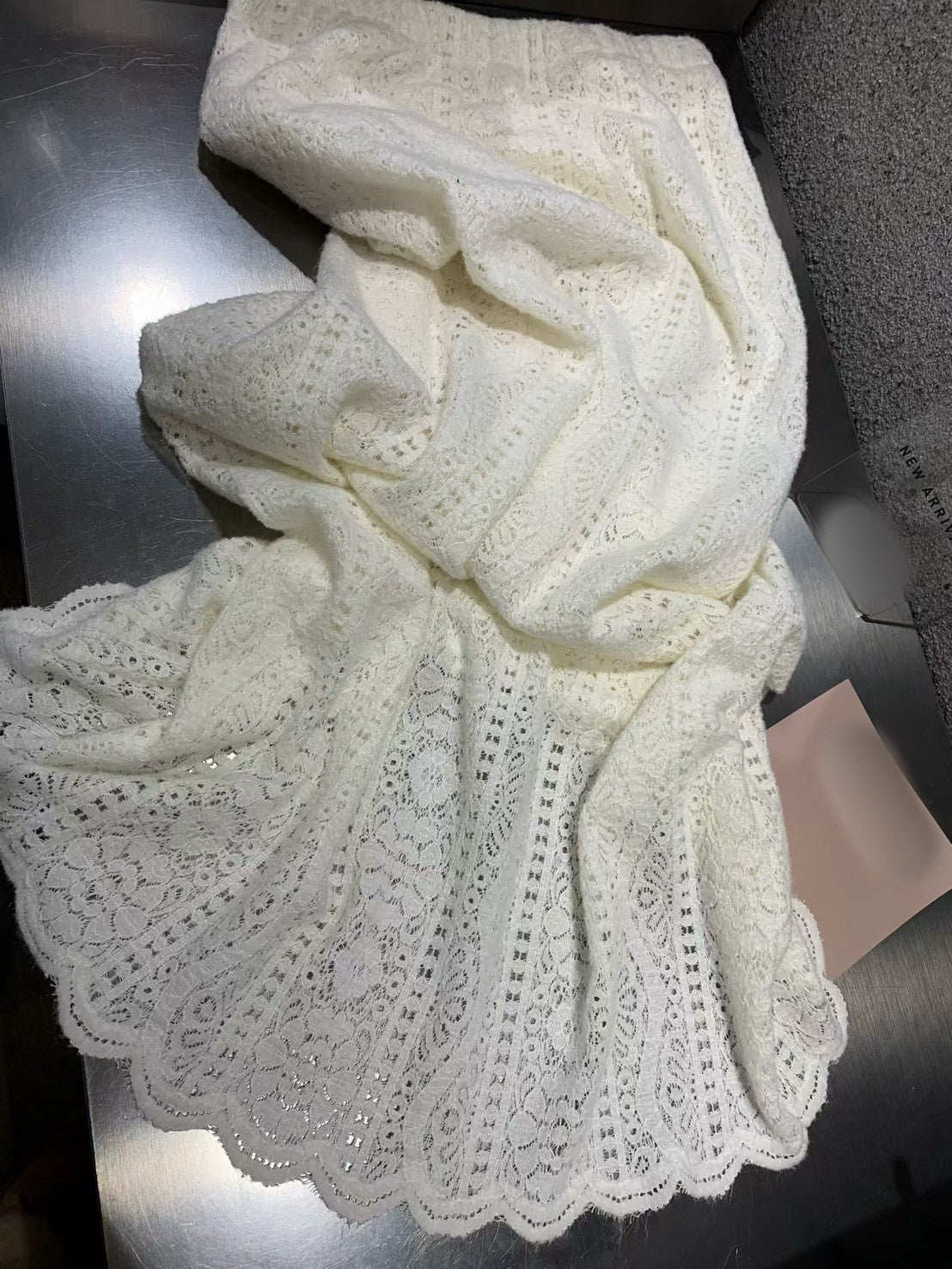 12C302 鬆緊腰蕾絲長裙