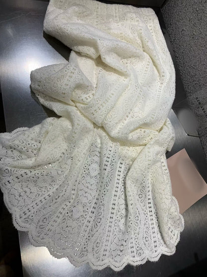 12C302 鬆緊腰蕾絲長裙