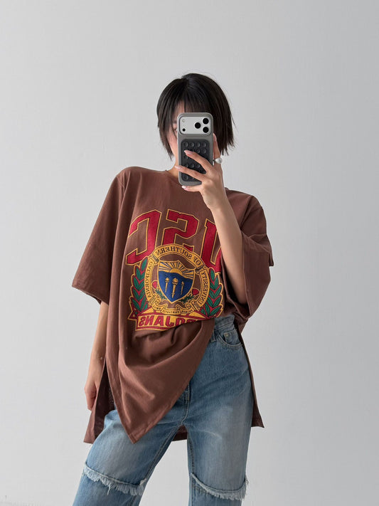 3D109 美式徽章長版短T