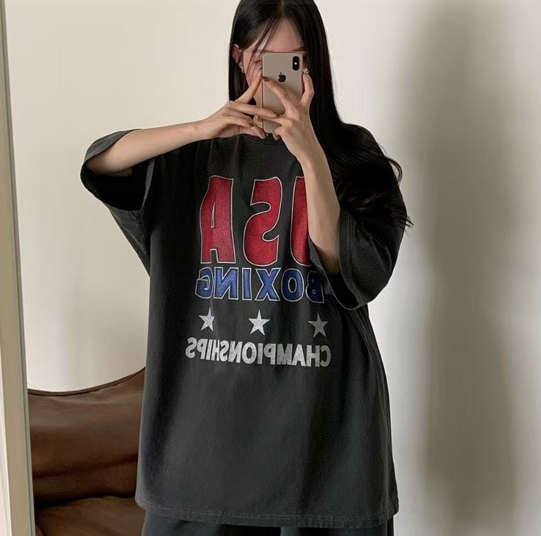 TS1762 USA水洗寬T