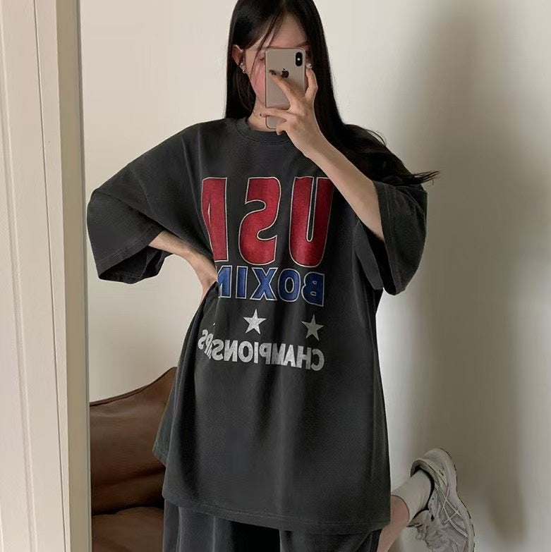 TS1762 USA水洗寬T
