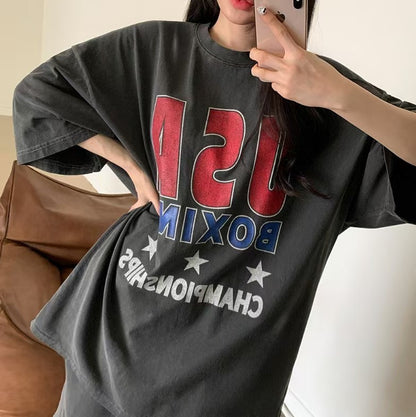 TS1762 USA水洗寬T