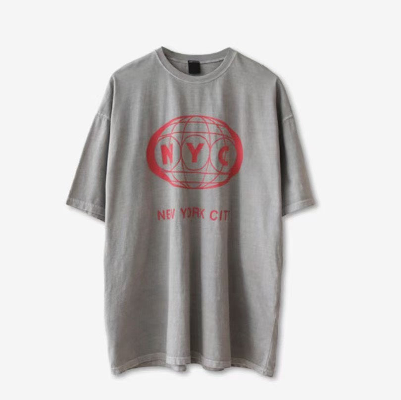 TS1763 NYC水洗寬T