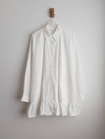 DS3512 下荷葉襯衫洋裝