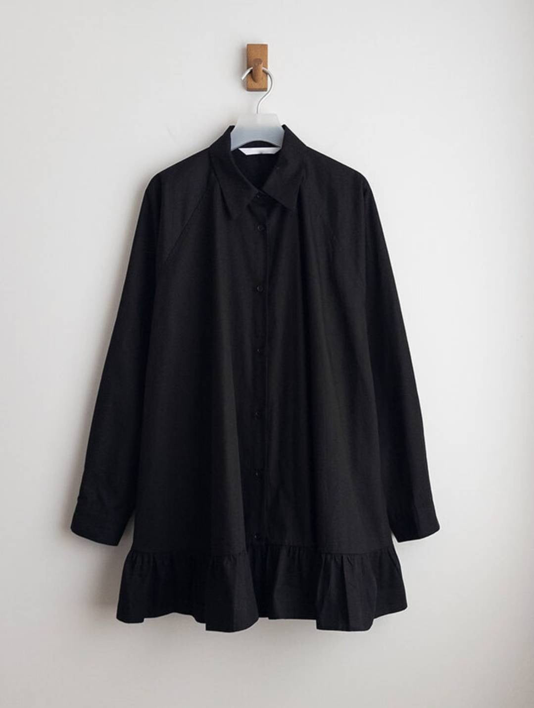 DS3512 下荷葉襯衫洋裝