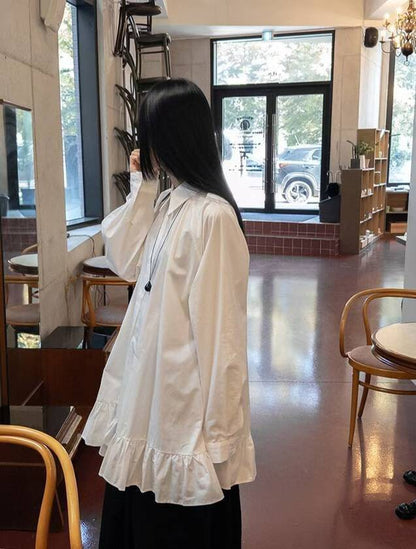 DS3512 下荷葉襯衫洋裝