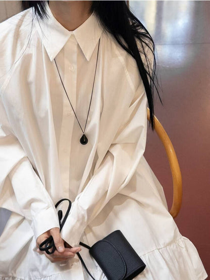 DS3512 下荷葉襯衫洋裝