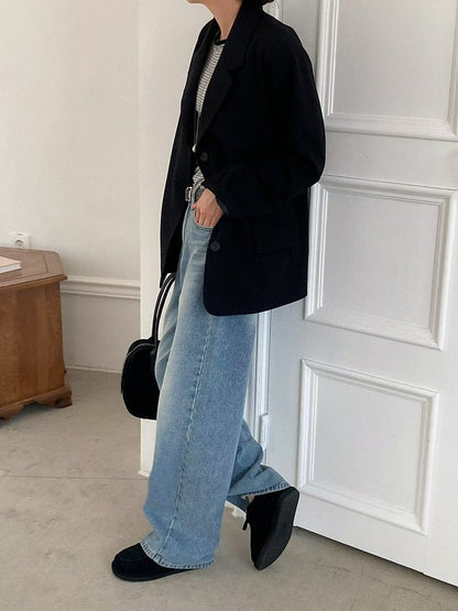 JK1877 長版挺闊西裝外套