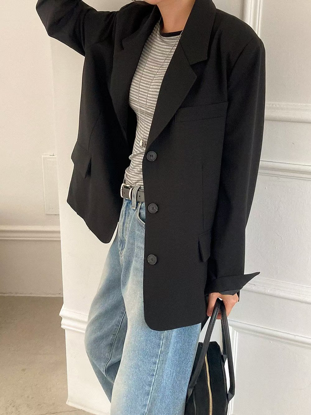 JK1877 長版挺闊西裝外套