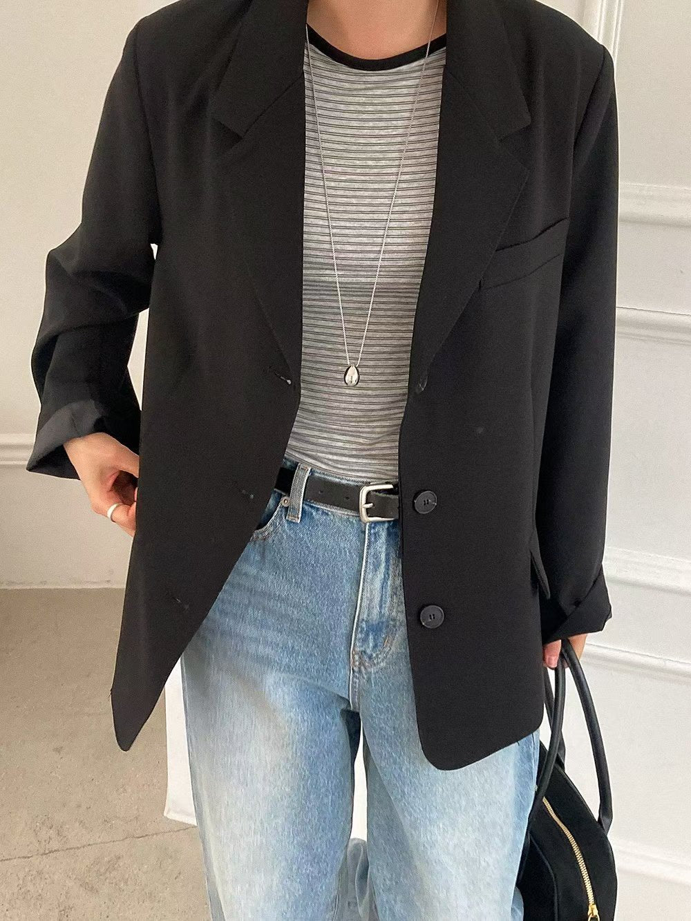 JK1877 長版挺闊西裝外套