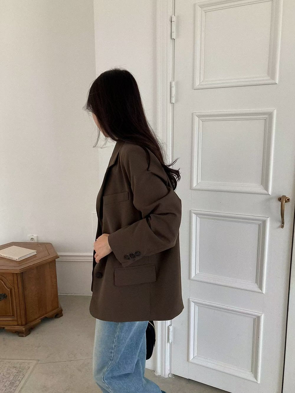 JK1877 長版挺闊西裝外套