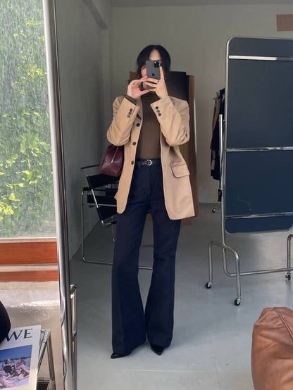 PL762 秋款喇叭靴型長褲