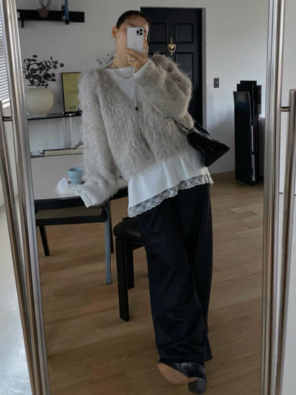 ST4529 下蕾絲長版T