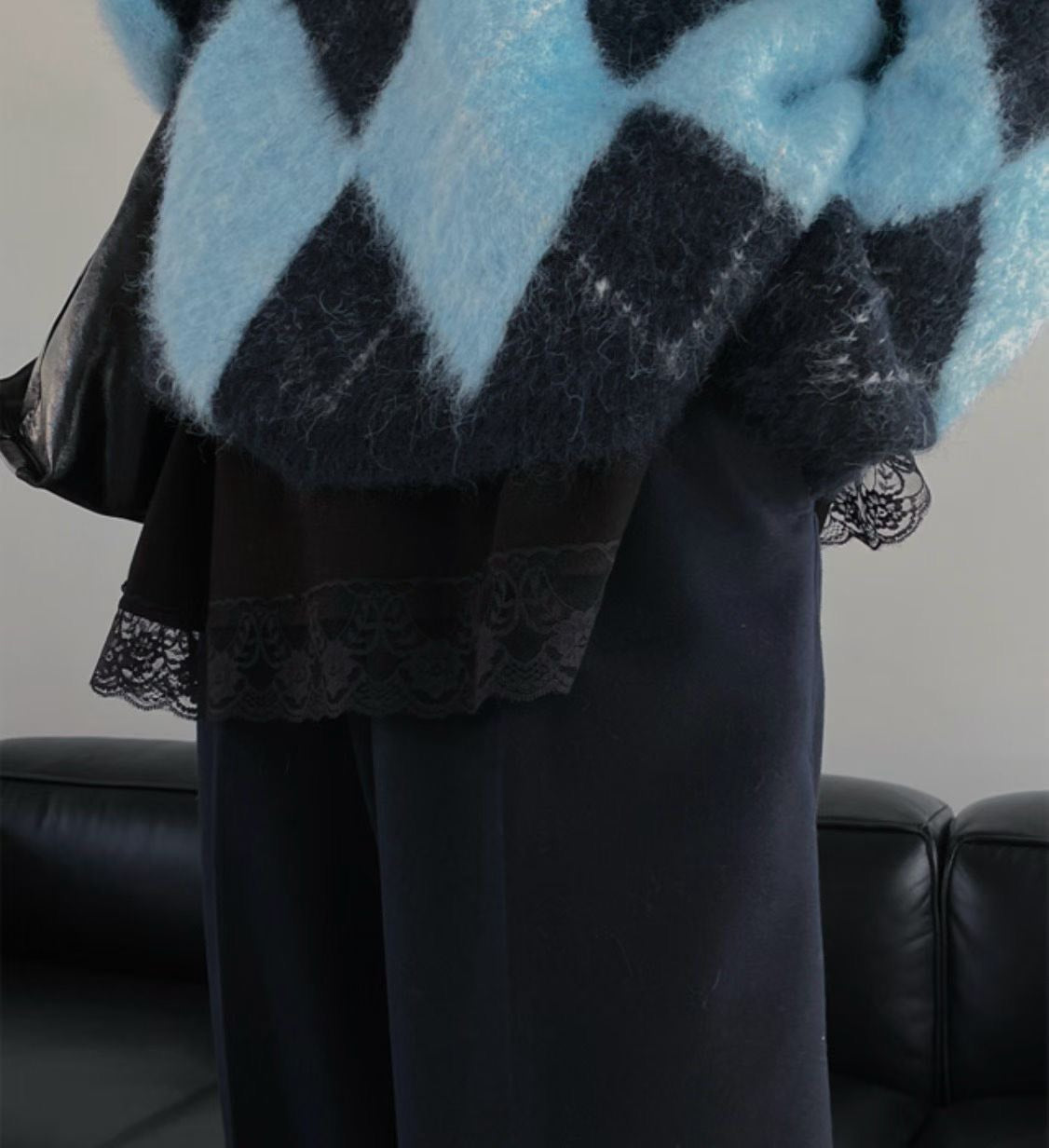 ST4529 下蕾絲長版T