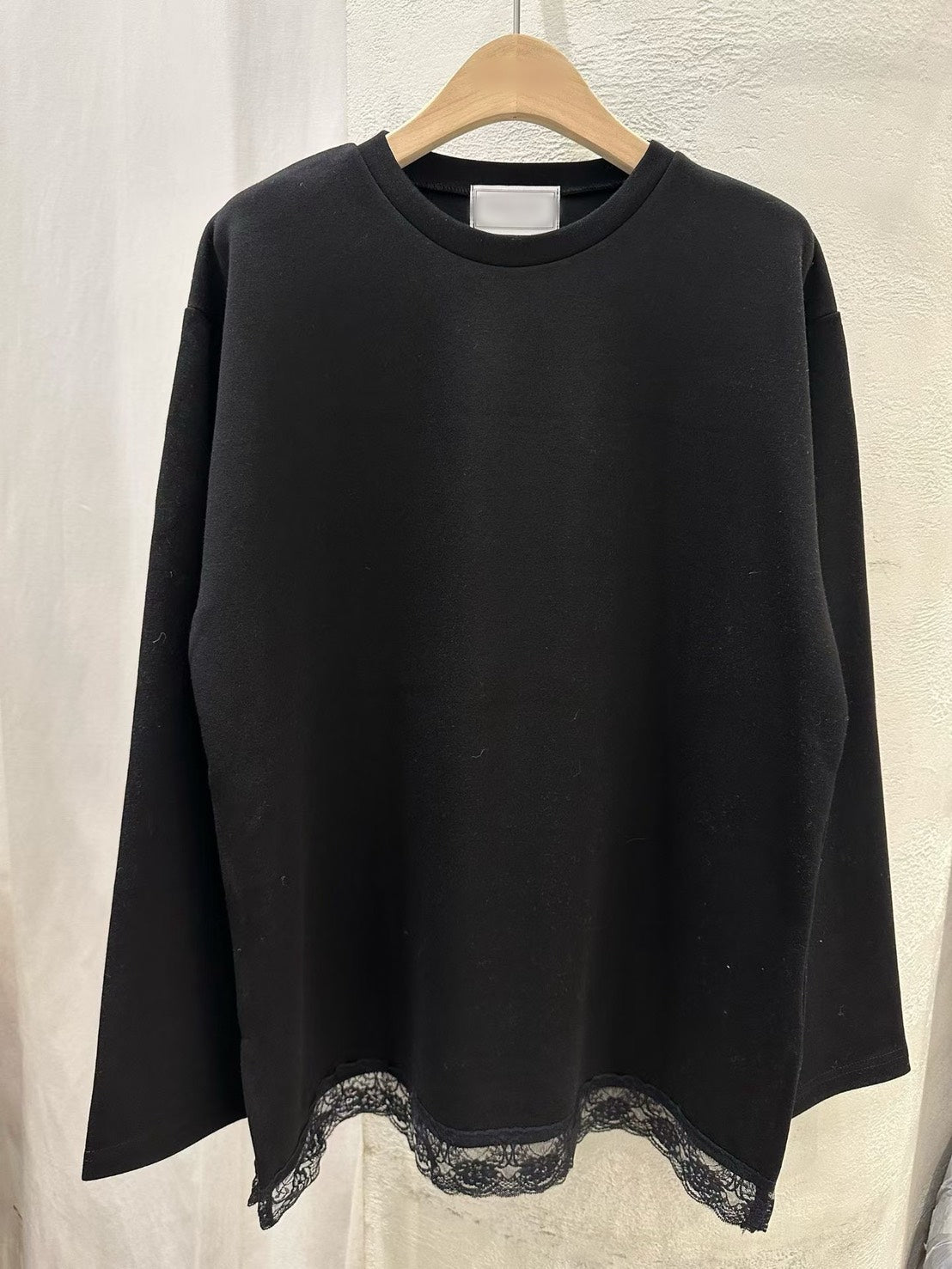 ST4529 下蕾絲長版T