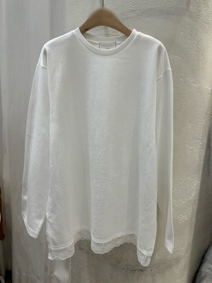 ST4529 下蕾絲長版T