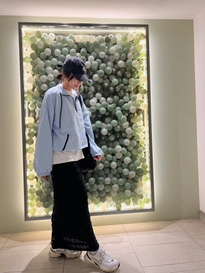 ST4531 降落傘布拉鏈立領上衣